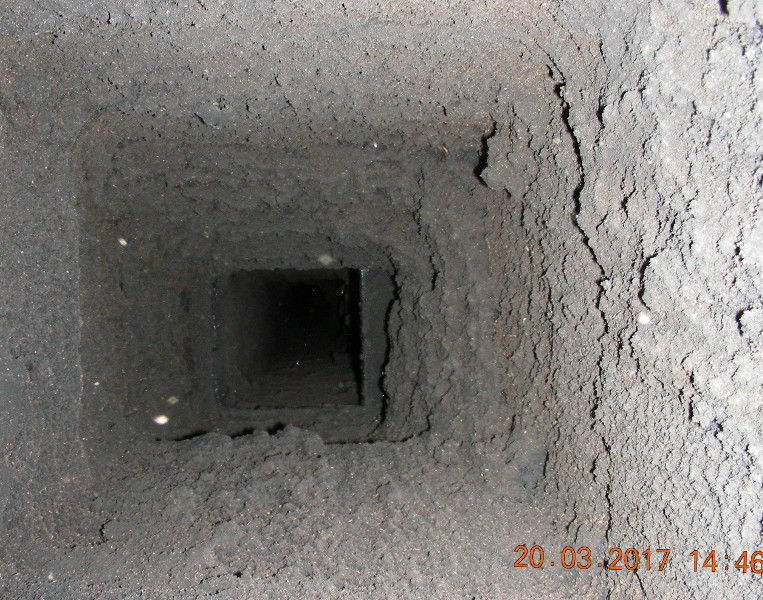 soot in a chimney